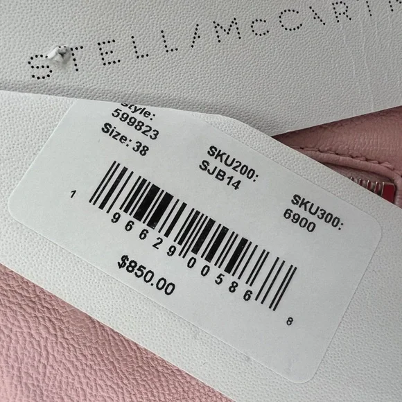 NWT Stella McCartney Pink Faux Leather Shorts - Size 38